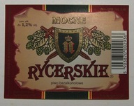 STARA ETYKIETA PIWO RYCERSKIE BEZALKOHOLOWE BROWAR NAMYSŁÓW IMPORT Z CZECH