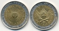 Argentyna 1 Peso - 2016r Bimetal ... Monety