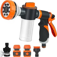 PISTOLET DO WODY PODLEWANIA ZRASZACZ DO WĘŻA OGRODOWY 8 TRYBÓW REGULOWANY