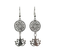 Kolczyki z ażurem i lotosem