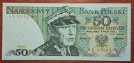 PRL 50 zł 1975 AR 0750395 Stan unc
