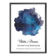 MAPA GWIAZD PARSONALIZOWANY PREZENT NA WALENTYNKI KREATYWNY PREZENT OBRAZ