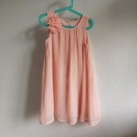 Szyfonowa sukienka wyjściowa Smyk 122 morelowy róż