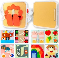 Tablica Manipulacyjna Sensoryczna Książeczka Montessori dla Dzieci Filcowa