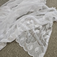 Firana żakard nabłyszczany płaski, biała, sz 400 x w150cm, F1