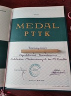 Dyplom do medalu PTTK dla dyrektora zakładów im. Nowotki