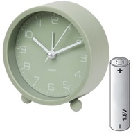 Zegar z alarmem budzik zielony Ø 9,5 x 4 cm bateria gratis