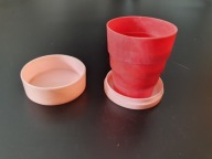 Podstawka pod jajko kubek składany plastikowy PRL