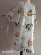 WŁOSKA długa TUNIKA w kwiaty 40/42