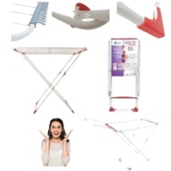 SUSZARKA NA PRANIE BALKONOWA STOJĄCA SKŁADANA BIAŁA DUŻA DO PRANIA