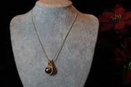 ŁAŃCUSZEK NASZYJNIK ZE STALI CHIRURGICZNEJ 316L POZŁACANY ZAWIESZKA