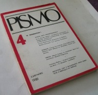 "PISMO" MIESIĘCZNIK LITERACKI NR 4 CZERWIEC 1981