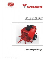 Welger RP 160 V, RP 180 V - instrukcja obsługi prasy zwijającej PL (2016)