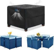 POKROWIEC NA MEBLE OGRODOWE ZESTWA TARASOWE WODOODOPORNY KWADRAT 90x90 XL