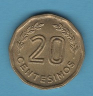 (1UR17) Urugwaj 20 centésimos, 1976