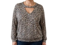 Bluzka damska beżowa we wzory r. 3XL