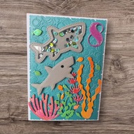 Kartka urodzinowa handmade 3D z rekinem i cyfrą – personalizacja! DJora