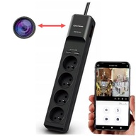 UKRYTA MINI KAMERA WIFI W LISTWIE ZASILAJĄCEJ Z APLIKACJĄ NA TELEFON ONLINE
