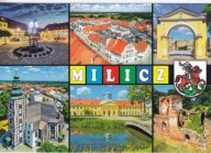 MILICZ - PAŁAC - RYNEK - ZAMEK - Z LOTU PTAKA - BRAMA - KOŚCIÓŁ - HERB