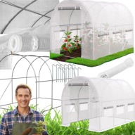 TUNEL FOLIOWY OGRODOWY SZKLARNIA DO ROŚLIN STELAŻ OCYNK FOLIA UV 2x3x2m 6m2