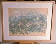 Levkovitch (1936-2025) Vacances en Toscane 1983 Technika mieszana