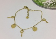 103 Bransoletka Kłódki Kluczyki;Stal 316L