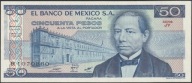 Meksyk 50 pesos 1981 - Benito Juarez - stan bankowy UNC
