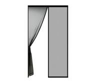 Moskitiera do Drzwi Okien Magnetyczna Trwała Czarna 100x220 cm Cinkee