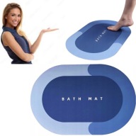 MATA ŁAZIENKOWA CHŁONNA DYWANIK ŁAZIENKOWY ANTYPOŚLIZGOWY 60x40cm OWALNA