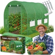 TUNEL FOLIOWY OGRODOWY OCYNKOWANY SZKLARNIA OGRODOWA FOLIAK UV-4 3x2x2m 6m2