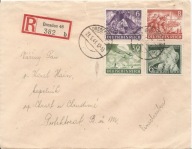 TRZECIA RZESZA -koperta erka Drezno Dresden -stemple znaczki obieg 1943 rok