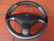 Sportowa KIEROWNICA PEUGEOT 206 Skórzana Karbon BARDZO ŁADNA Tuning Skóra