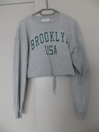 Bluza dresowa damska bez kaptura krótka oversize M Bershka