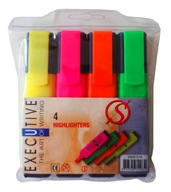 ZAKREŚLACZE FLUORESCENCYJNE Markery EXECUTIVE 4 szt.