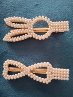 SpinkaBIAŁA PERŁA ANIME KRÓLICZEK plastikowe KSIĘŻNICZKA VINTAGE ELEGANCKA