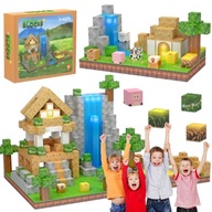 KLOCKI MAGNETYCZNE LED MINECRAFT KLOCKI SZEŚCIANY PIKSELE ŚWIATŁO 138 EL
