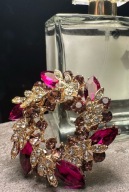 Piękna efektowna broszka zawieszka Wieniec