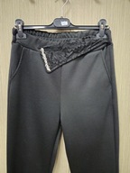 Spodnie czarne dzwony masełko r. Uni Italy !!!