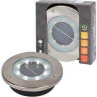 Lampa ziemna solarna LED - Ø 12 cm - 5 lm - Stal nierdzewna