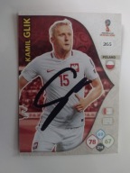 Karta panini autograf Polska Kamil Glik Russia 2018