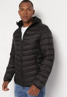 Tanio !_NOWA pikowana MODNA czarna kurtka_KAPTUR_kieszenie_ 2XL/3XL 124cm