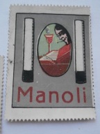 Manoli - papierosy - zalepka reklamowa