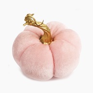 Pluszowa welurowa dynia ze złotym ogonkiem jak Home&You 12 cm różowa