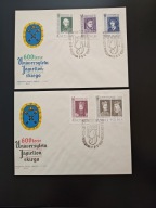 600-lecie Uniwersytetu Jagiellońskiego - 2 FDC ze znaczkami Fi 1337-41