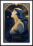 A2 GRANATOWY PLAKAT ZNAK ZODIAKU PANNA KOSMOS GALAKTYKA, DO DOMU NA PREZENT