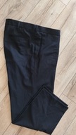 Spodnie męskie 8XL czarne eleganckie garniturowe kant pas130