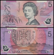 BNE - AUSTRALIA 5 Dollars Dolarów 1995 FH 95 679200 # POLIMER # P51a # UNC