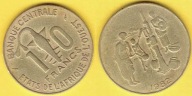 AFRYKA 10 FRANCS 1982 R.