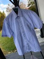 8 Koszula Roberto Bertolucci oryginalna błękitna krata subtelne plusiki