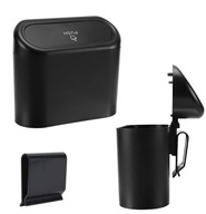 Kosz samochodowy DKM wiszący z pokrywką czarny 15,5x6,5x14 cm